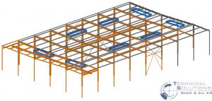 Erneuerung Dachkonstruktion, Erhöhung Treppenhaus und Unterkonstruktion Lüftungsgerät Aufbereitung KM6 ● Tecnokarton GmbH & Co. KG - Mayen 1/3