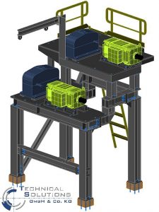 Stahlkonstruktion Antrieb Saugwendewalze ● Moritz J. Weig GmbH & Co. KG - Mayen 1/3